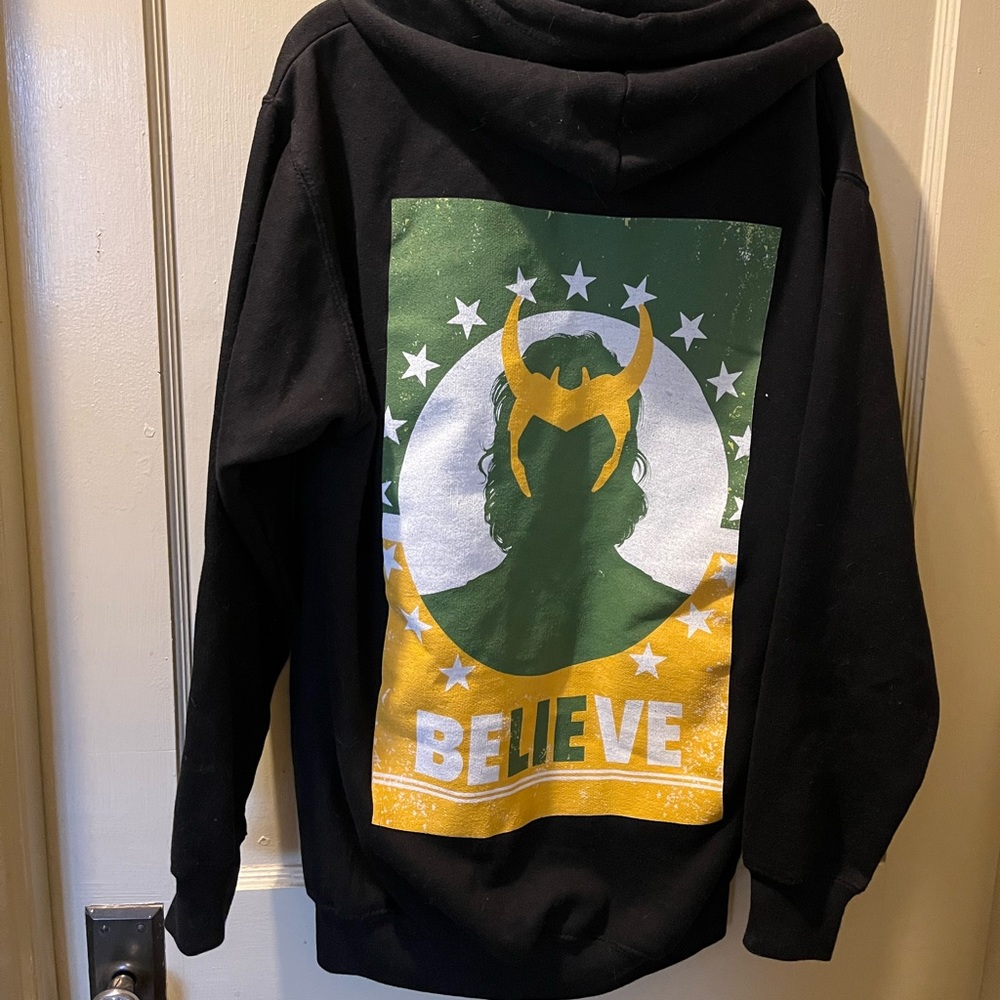 Hot Topic Loki Be(lie)ve Believe Hoodie